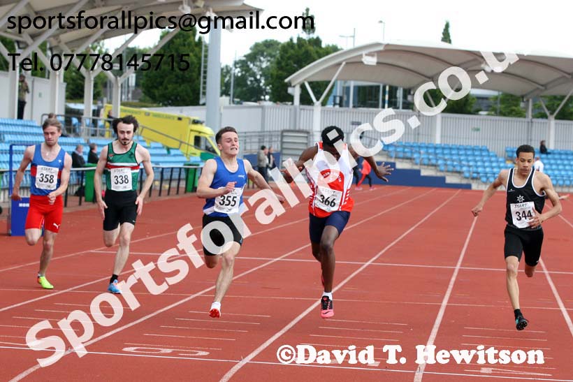 Mens under-20s 200 metres, Northern Senior and Under-20s Champs., SportsCity, Manchester. Photo: David T. Hewitson/Sports for All Pics